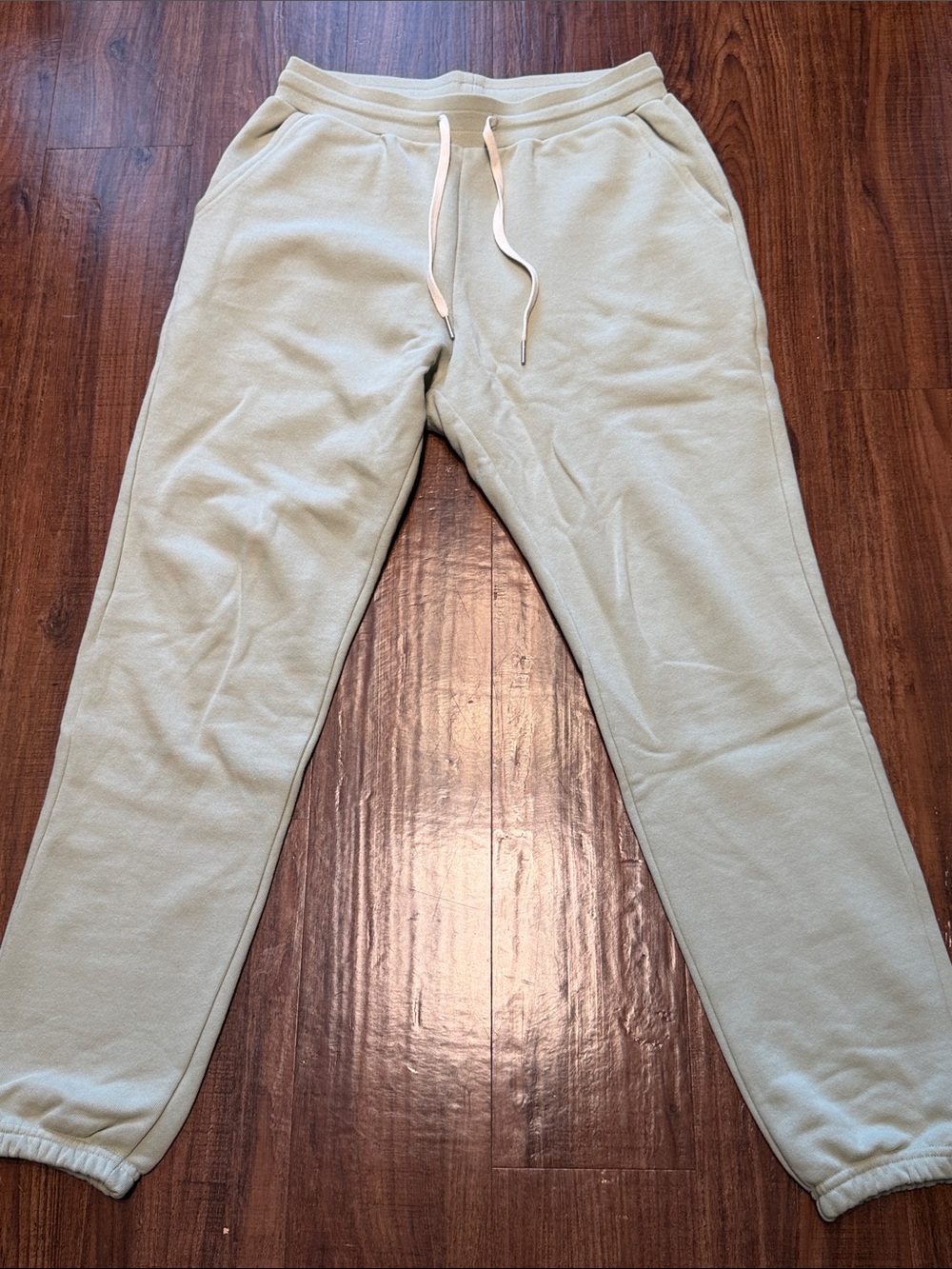 John Elliot Men LA Sweatpants Light Green Fleece Joggers Waist size Large